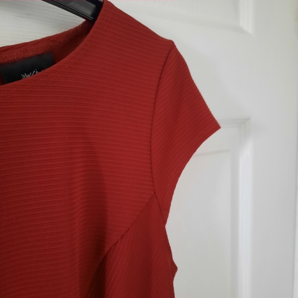 Massimo Red Peplum cocktail dress medium - Picture 2 of 6